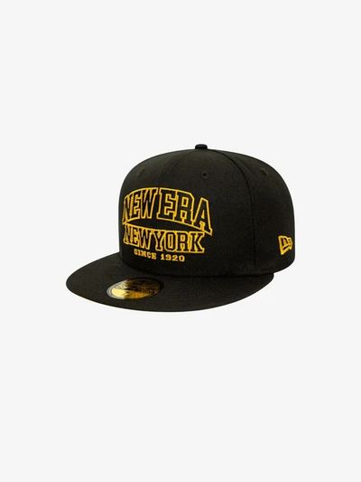 New Era New York Wordmark 100th Anniversary Black/Gold 59FIFTY Fitted Cap